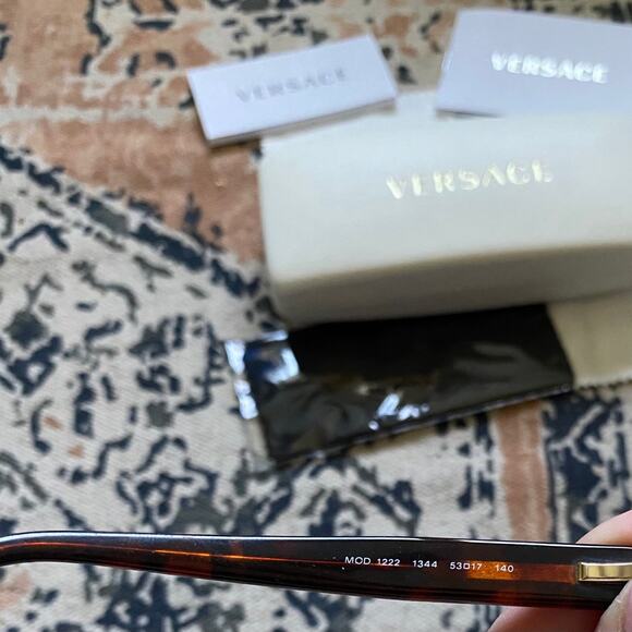 Versace Eyeglass Frames Women’s Gold Tortoise Shell
